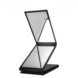Portable Multi Angle Foldable DIY Full-length Mirror, Four Fold Bathroom Vanity Mirror