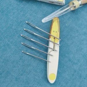 Premium Leather Sewing Kit with Leather Stitching Kit, Waxed Thread, Awl & Needles for DIY Craft Repair