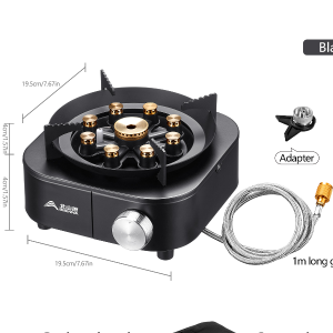 Pro Expedition High Power Portable Camping Gas Stove with Triple Burner Core