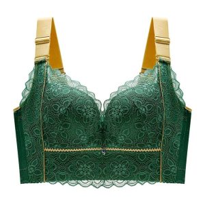 Push Up Lace Wireless Bra with Wide Straps for Women Plus Size