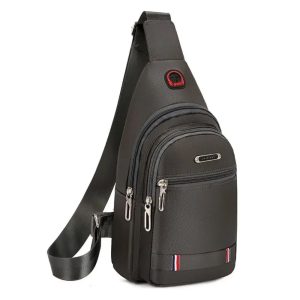 Rectangle Oxford Messenger Bag - Mens USB Charge Crossbody Shoulder Bag