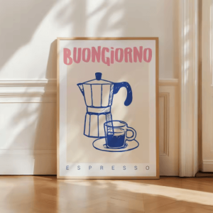 Retro Coffee Club Canvas Wall Art - Chic Beige Coffee Poster for Modern Kitchen & Living Room Decor