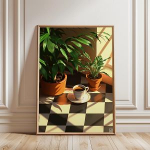 Retro Coffee Kitchen Wall Art Minimalist Canvas Poster