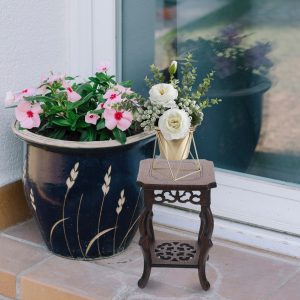 Rustic Wooden plant stand Holder for Pots and Decor Display Base