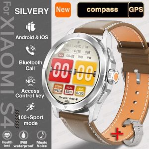 S4 Ultra Smart Watch - AMOLED, GPS, Compass, NFC & Bluetooth Call - Men's Rugged Outdoor Sport SmartWatch
