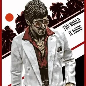 Scarface poster canvas wall art for living room and bedroom decor