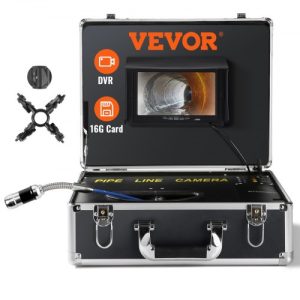 Sewer Camera with Monitor DVR Waterproof Drain Inspection Camera Kit