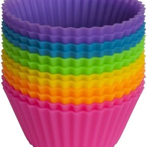 Silicone Cupcake Liners Reusable Muffin Cups & Chocolate Candy Molds
