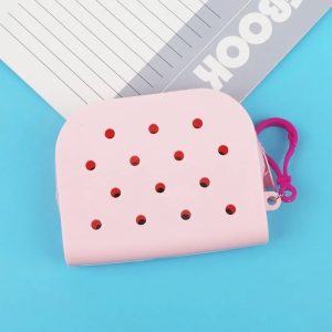 Soft Silicone Mini Hole Wallet - Breathable Zipper Coin Purse & Card Holder