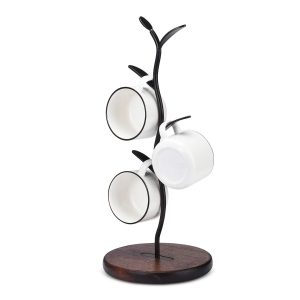 Space-Saving Mug Tree Stand - Countertop Coffee Cup Holder & Kitchen Organizer Rack