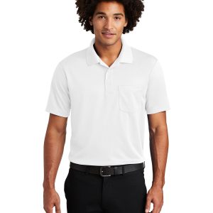 Sport-Tek ST640P Men's PosiCharge RacerMesh Pocket Polo - White - 2XL