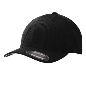 Sport-Tek STC33 Flexfit Grid Texture Cap - Black - L/XL
