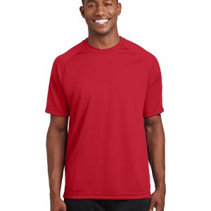 Sport-Tek T473 Men's Dry Zone Short Sleeve Raglan T-Shirt - True Red - 3XL