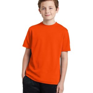 Sport-Tek YST340 Youth PosiCharge RacerMesh Tee - Neon Orange - S