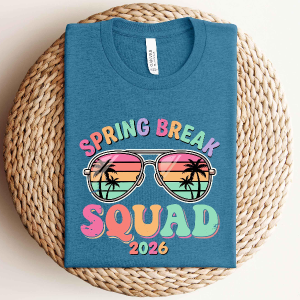 Spring Break Squad 2026 Shirt Beach Vacation Squad Graphic Tee