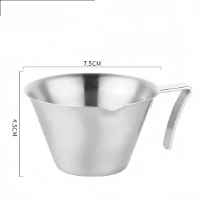 Stainless Steel Espresso Shot Glass with Scale Precision Coffee Measuring Cup