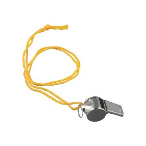Stainless Steel Referee Whistle with Rope Durable, Wear-Resistant for Sports, Soccer & Rugby
