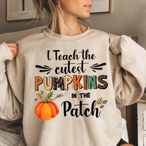 Teacher Fall Sweatshirt Pumpkin Teacher Halloween Shirt Gift