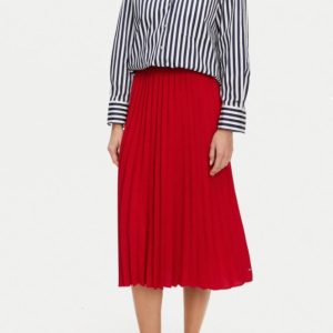 Tommy Hilfiger GONNA FLUID PLEATED PULL ON MIDI SKIRT