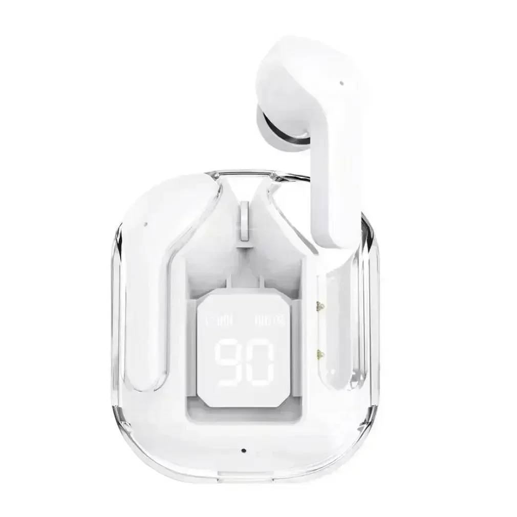 Transparent TWS Bluetooth Earbuds with LED Display Charging Case