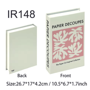 Travel Series Fake Book Decor Ibiza Capri Decorative Storage Book Box for Coffee Table