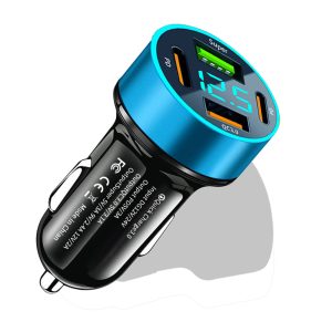 USB PD Car Charger Type C Quick Charge Fast Charging Adapter with LED Display