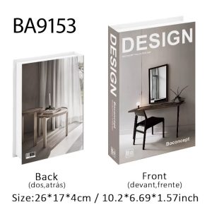 Ukiyo-e Lucky Cat Decorative Book Box Hidden Storage Organizer