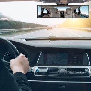 Universal Car Rear View Mirror, Click On, Wide Angle Convex, Panoramic Rearview, Anti-Glare