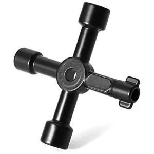 Universal Multifunction Electrician Plumber Wrench Square Triangle Key for Gas Train Bleed Radiator Utility Cross