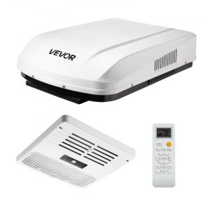 VEVOR RV Air Conditioner, 13500 BTU RV AC Unit, 120V Ducted Rooftop Air Conditioner with Variable Speed Compressor, Easy Install Quiet Cooling AC Unit with ADB Button Control and Remote Control, White