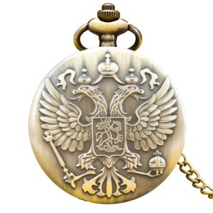 Vintage Steampunk Eagle Pocket Watch Necklace Quartz Antique Pendant Gift