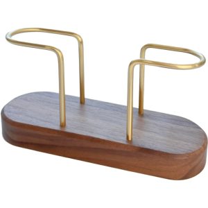 Walnut Napkin Holder with Toothpick Dispenser Wooden Table Organizer