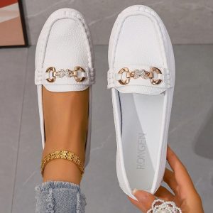 Women Casual Slip On Mary Jane Flats with Soft Sole and Round Toe Design for Spring and Autumn Comfort