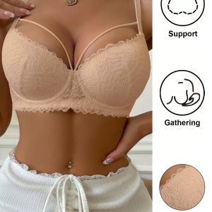 Women's Thin Lace Bra, Sexy Push-Up Bra, Comfortable Anti-Sagging Underwire Bra