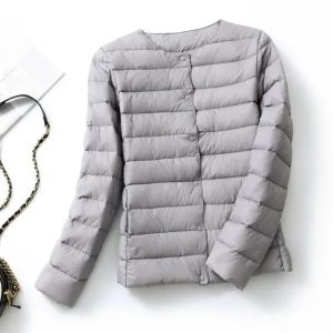 Womens Ultralight Collarless Puffer Jacket