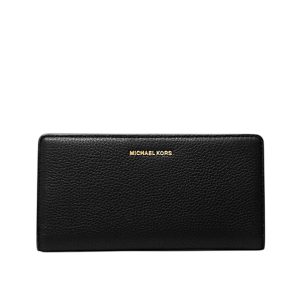 Women's wallet Michael Kors - lg slim snap wallet - black