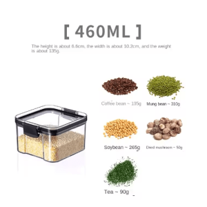 5-Piece Airtight Food Storage Container Set - Stackable Kitchen Organizer Jars