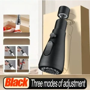 ABS Durable Water Tap Sink, Kitchen Replaceable Faucet Sprayer Nozzle, Multifunctional Hydrant