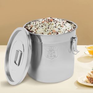 Airtight Rice Container Stainless Steel Food Storage Bucket