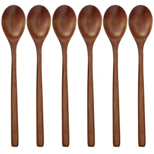 Bamboo Wooden Kitchen Spoons for Cooking & Serving