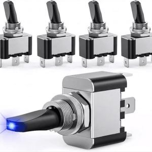 Blue LED Rocker Switch Pin ON OFF for Car Boat Marine