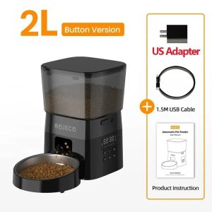 Button Version Automatic Pet Food Dispenser