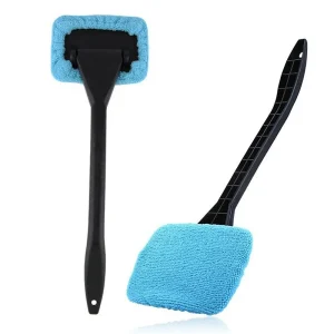 Car Window Cleaning Brush Kit, Windshield Wash Tool with Long Handle for Interior