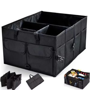 Collapsible Car Trunk Storage Organizer Box with Large Capacity Compartments