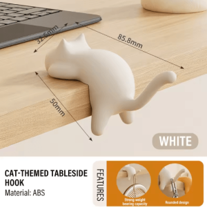 Cute Cat Table Keychain Hook Desktop Key Organizer