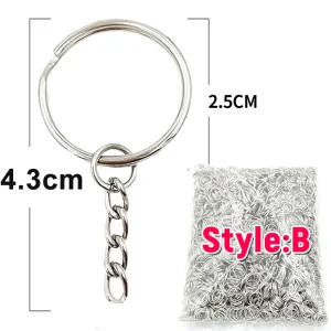 DIY Silver Keyring Split Rings for Custom Keychains & Key Holders