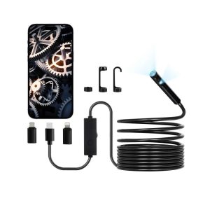 Dual Lens HD Endoscope Camera for Android iOS Waterproof Inspection Borescope