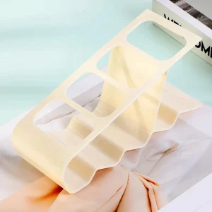 Durable Plastic Remote Control Holder, Ergonomic Desk Organizer for TV, Space Saving Multipurpose Storage Rack