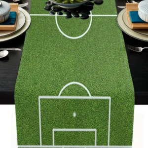 Football Field Table Runner for Game Day Parties and Dining Decor
