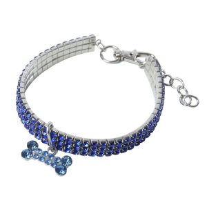 GlamPaw Rhinestone Personalized Dog Collar